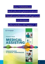 Solution Manual for Medical Assisting&colon; Administrative & Clinical Competencies 9th Edition by Michelle Blesi &ndash; MindTap Course List&comma; Chapters 1&ndash;58 Complete Solutions 2026