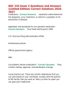 NSC 232 Exam 2 Questions and Answers &lpar;Limited Edition&rpar; Correct Solutions 2026-2027&period;