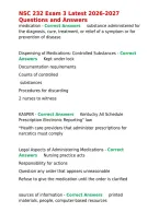 NSC 232 Exam 3 Latest 2026-2027 Questions and Answers&period;