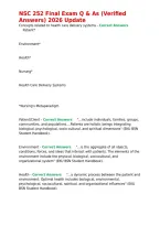 NSC 252 Final Exam Q & As &lpar;Verified Answers&rpar; 2026 Update