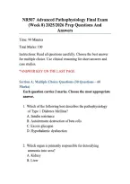 NR507 Final Exam 2025&ndash;2026 &ndash; Comprehensive Advanced Pathophysiology Practice Questions on Cardiovascular&comma; Respiratory&comma; Neurological&comma; Endocrine&comma; Gastrointestinal&comma; and Musculoskeletal Disorders
