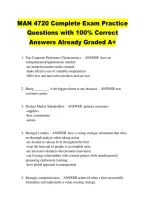 MAN 4720 Complete Exam Practice &NewLine;Questions with 100&percnt; Correct &NewLine;Answers Already Graded A&plus;