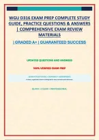 Wgu D316 Exam Prep Complete Study Guide&comma; Practice Questions & Answers &vert; Comprehensive Exam Review Materials