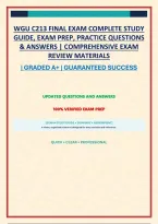 Wgu C213 Final Exam Complete Study Guide&comma; Exam Prep&comma; Practice Questions & Answers &vert; Comprehensive Exam Review Materials