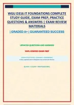 Wgu D316 It Foundations Complete Study Guide&comma; Exam Prep&comma; Practice Questions & Answers &vert; Exam Review Materials