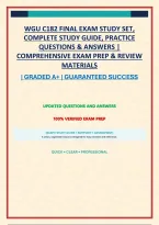 Wgu C182 Final Exam Study Set&comma; Complete Study Guide&comma; Practice Questions & Answers &vert; Comprehensive Exam Prep & Review Materials