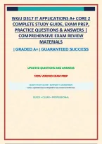 Wgu D317 It Applications A&plus; Core 2 Complete Study Guide&comma; Exam Prep&comma; Practice Questions & Answers &vert; Comprehensive Exam Review Materials
