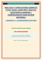 Wgu D317 It Applications Complete Study Guide&comma; Exam Prep&comma; Practice Questions & Answers &vert; Comprehensive Exam Review Materials
