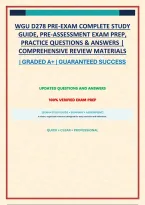 Wgu D278 Pre Exam Study Guide&colon; Practice Questions&comma; Answers & Exam Review Materials &vert; Complete Exam Preparation