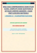 Wgu D322 Comprehensive Exam Study Guide&comma; Complete Exam Questions & Detailed Verified Answers &vert; Exam Prep & Review Materials