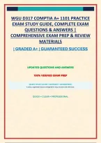 Wgu D317 Comptia A&plus; 1101 Practice Exam Study Guide&comma; Complete Exam Questions & Answers &vert; Comprehensive Exam Prep & Review Materials