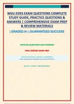 Wgu D293 Exam Questions Complete Study Guide&comma; Practice Questions & Answers &vert; Comprehensive Exam Prep & Review Materials