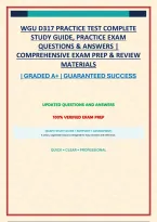 Wgu D317 Practice Test Complete Study Guide&comma; Practice Exam Questions & Answers &vert; Comprehensive Exam Prep & Review Materials