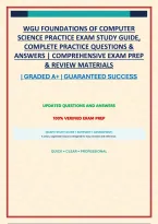 Wgu Foundations Of Computer Science Practice Exam Study Guide&comma; Complete Practice Questions & Answers &vert; Comprehensive Exam Prep & Review Materials