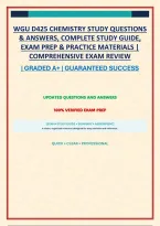 Wgu D425 Chemistry Study Questions & Answers&comma; Complete Study Guide&comma; Exam Prep & Practice Materials &vert; Comprehensive Exam Review