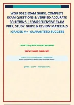 Wgu D522 Exam Guide&comma; Complete Exam Questions & Verified Accurate Solutions &vert; Comprehensive Exam Prep&comma; Study Guide & Review Materials
