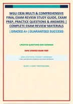 Wgu C836 Multi & Comprehensive Final Exam Review Study Guide&comma; Exam Prep&comma; Practice Questions & Answers &vert; Complete Exam Review Materials