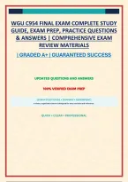 Wgu C954 Final Exam Complete Study Guide&comma; Exam Prep&comma; Practice Questions & Answers &vert; Comprehensive Exam Review Materials
