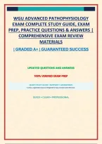 Wgu Advanced Pathophysiology Exam Complete Study Guide&comma; Exam Prep&comma; Practice Questions & Answers &vert; Comprehensive Exam Review Materials