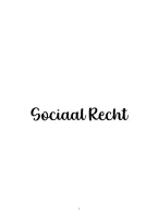 Samenvatting Sociaal Recht 1 &vert; HRM&vert; 2026&sol;27