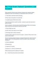 661 Final Exam Kahoot&excl; Questions and Answers