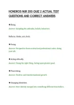 Hondros Nur 200 Quiz 2 Actual Test&NewLine;Questions And Correct Answers