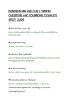 Hondros Nur 200 Quiz 2 Verified&NewLine;Questions And Solutions Complete&NewLine;Study Guide
