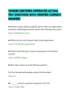 Tanium Certified Operator Actual&NewLine;Test Questions With Verified Correct&NewLine;Answers&NewLine;