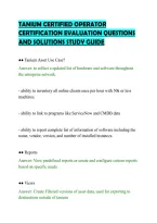 Tanium Certified Operator&NewLine;Certification Evaluation Questions&NewLine;And Solutions Study Guide