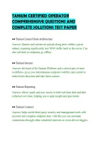Tanium Certified Operator&NewLine;Comprehensive Questions And&NewLine;Complete Solutions Test Paper&NewLine;