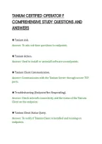 Tanium Certified Operator F&NewLine;Comprehensive Study Questions And&NewLine;Answers&NewLine;