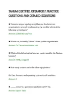 Tanium Certified Operator F Practice&NewLine;Questions And Detailed Solutions