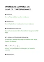 Tanium Cloud Deployment Wbt&NewLine;Complete Course Review Guide