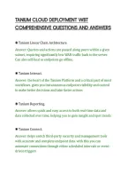 Tanium Cloud Deployment Wbt&NewLine;Comprehensive Questions And Answers