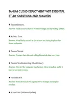 Tanium Cloud Deployment Wbt Essential&NewLine;Study Questions And Answers&NewLine;