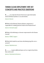Tanium Cloud Deployment Wbt Key&NewLine;Concepts And Practice Questions