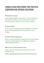 Tanium Cloud Deployment Wbt Practice&NewLine;Questions And Detailed Solutions&NewLine;