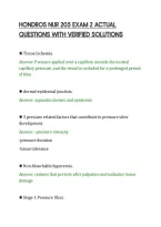 Hondros Nur 205 Exam 2 Actual&NewLine;Questions With Verified Solutions