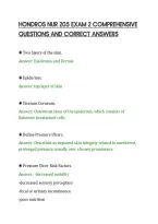 Hondros Nur 205 Exam 2 Comprehensive&NewLine;Questions And Correct Answers