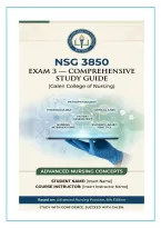 NSG 3850 Exam 3 Study Guide &vert; Galen College of Nursing &vert; Exam Review and Preparation