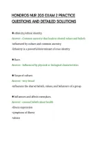 Hondros Nur 205 Exam 2 Practice&NewLine;Questions And Detailed Solutions