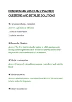 Hondros Nur 205 Exam 2 Practice&NewLine;Questions And Detailed Solutions