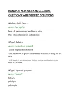 Hondros Nur 205 Exam 3 Actual&NewLine;Questions With Verified Solutions