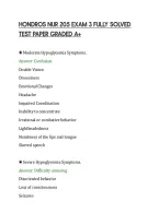 Hondros Nur 205 Exam 3 Fully Solved&NewLine;Test Paper Graded A&plus;