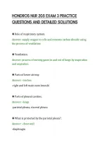 Hondros Nur 205 Exam 3 Practice&NewLine;Questions And Detailed Solutions