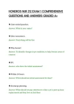 Hondros Nur 212 Exam 1 Comprehensive&NewLine;Questions And Answers Graded A&plus;