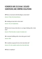 Hondros Nur 212 Exam 1 Solved&NewLine;Questions And Verified Solutions
