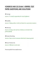 Hondros Nur 212 Exam 1 Verified Test&NewLine;Paper Questions And Solutions