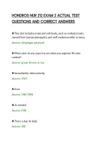 Hondros Nur 212 Exam 2 Actual Test&NewLine;Questions And Correct Answers