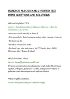 Hondros Nur 212 Exam 2 Verified Test&NewLine;Paper Questions And Solutions
